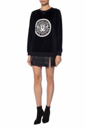 Aksamitna bluza z nadrukowanym logo, zdjęcie 2 Aksamitna bluza z nadrukowanym logo od Balmain